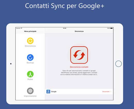 Sincro Backup Pulire Contatti per Google