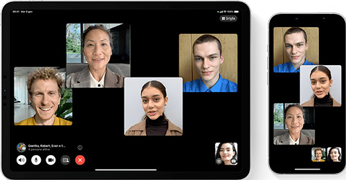 videochiamata di gruppo con iPhone 500x260